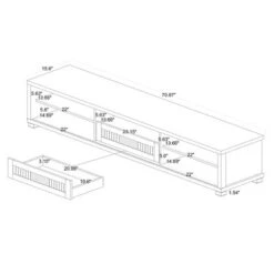 Gerhardine Wood 1 Drawer TV Stand For TVs Up To 65" Oak Brown/Black - Baxton Studio -Urban Dwell Gear Outlet Store GUEST 32afeed2 e4d5 4976 a2f4 bd4c2f0279bb