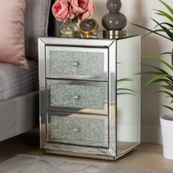 Talan 3 Drawers Mirrored Nightstand - Baxton Studio 10 Talan 3 Drawers Mirrored Nightstand - Baxton Studio -Urban Dwell Gear Outlet Store GUEST 32b15d6a 7ea2 4069 a5b6 c25066aaa1e1