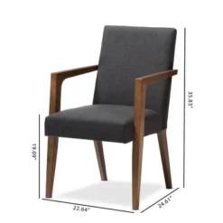Set Of 2 Andrea Mid - Century Modern Upholstered Wooden Armchair - Dark Gray - Baxton Studio 7 Set Of 2 Andrea Mid - Century Modern Upholstered Wooden Armchair - Dark Gray - Baxton Studio -Urban Dwell Gear Outlet Store GUEST 34219320 9ca0 4a65 b5b1 b7b89ed15df1
