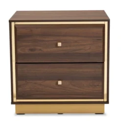 Cormac Wood And Metal 2 Drawer Nightstand - Baxton Studio -Urban Dwell Gear Outlet Store GUEST 3529b2b0 b9fd 407a 9dbb c3f24f4eafa0
