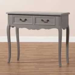 Capucine Finished Wood 2 Drawer Console Table Gray - Baxton Studio -Urban Dwell Gear Outlet Store GUEST 36cb8ac1 e180 4dee aa6a 9f1a0292504a