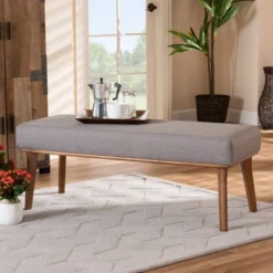 Odessa Mid-Century Modern Fabric Upholstered Wood Dining Bench Walnut/Brown - Baxton Studio 8 Odessa Mid-Century Modern Fabric Upholstered Wood Dining Bench Walnut/Brown - Baxton Studio -Urban Dwell Gear Outlet Store GUEST 372e0e67 2952 4624 82d2 5208c9b843d8
