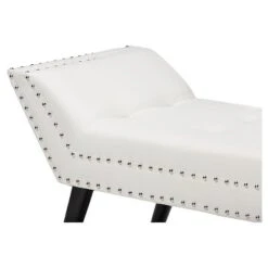 Tamblin Modern And Contemporary Faux Leather Upholstered Large Ottoman Seating Bench - White - Baxton Studio -Urban Dwell Gear Outlet Store GUEST 37913775 450c 446a a532 0e6cd2c29cc7