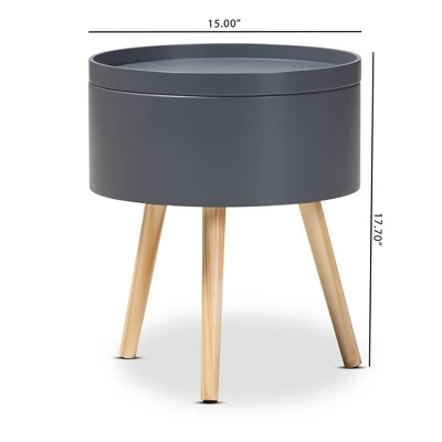 Jessen Wood Nightstand With Removable Top - Baxton Studio 1 Jessen Wood Nightstand With Removable Top - Baxton Studio