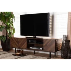 Berit Wood TV Stand For TVs Up To 70" Walnut - Baxton Studio -Urban Dwell Gear Outlet Store GUEST 3894c17d bfe3 4d6b a82e 7dab96a298ad