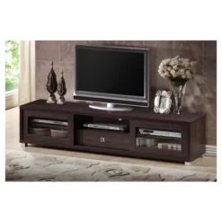 Beasley Cabinet With 2 Sliding Doors And Drawer TV Stand For TVs Up To 70" Dark Brown - Baxton Studio 7 Beasley Cabinet With 2 Sliding Doors And Drawer TV Stand For TVs Up To 70" Dark Brown - Baxton Studio -Urban Dwell Gear Outlet Store GUEST 389c1d05 fdcf 4625 a1ee 84cf47fa9cfb