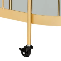 Kamal Glam Brushed Metal And Mirrored Glass 2 Tier Mobile Wine Bar Cart Gold - Baxton Studio -Urban Dwell Gear Outlet Store GUEST 39246001 9838 429d a479 8ab308e39ffc