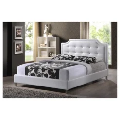 King Carlotta Modern Bed With Upholstered Headboard - Baxton Studio 9 King Carlotta Modern Bed With Upholstered Headboard - Baxton Studio -Urban Dwell Gear Outlet Store GUEST 39c55b8f f146 4132 9232 89f7b5f4452d