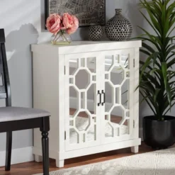 Carlena Wood And Mirrored Glass 2 Door Sideboard White - Baxton Studio -Urban Dwell Gear Outlet Store GUEST 3a89d973 94bf 4c20 b40d 7a6ed0ffa193