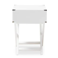 Curtice 1 Drawer Wooden Nightstand White - Baxton Studio -Urban Dwell Gear Outlet Store GUEST 3b7976d8 78cf 449d 9395 b57a49ec5d87