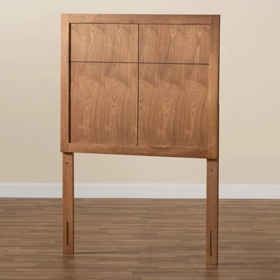 Monroe Modern And Rustic Wood Headboard Walnut - Baxton Studio 3 Monroe Modern And Rustic Wood Headboard Walnut - Baxton Studio - Image 3
