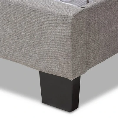 Cassandra Modern And Contemporary Fabric Upholstered Bed - Baxton Studio 4 Cassandra Modern And Contemporary Fabric Upholstered Bed - Baxton Studio - Image 4