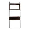 Fariat Walnut Wood And Metal Display Shelf With Desk Brown/Black - Baxton Studio