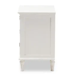 Venezia French - Inspired Rustic Washed Wood 3 - Drawer Nightstand - White - Baxton Studio -Urban Dwell Gear Outlet Store GUEST 3df4c135 5d9d 4c34 8ec8 35131eae6e84