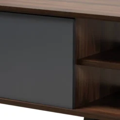 Clapton Multi Toned Wood TV Stand For TVs Up To 75" Gray/Brown - Baxton Studio -Urban Dwell Gear Outlet Store GUEST 3ff82b37 a6ce 4203 ba26 66e611c2ab4d