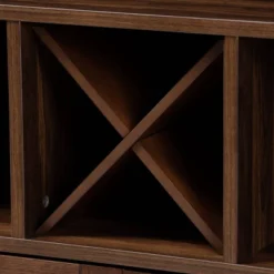 Carrie Walnut Finished Wood Wine Storage Cabinet Walnut - Baxton Studio -Urban Dwell Gear Outlet Store GUEST 401896aa 3d14 4c37 9ac4 341f6da09757