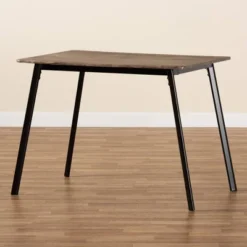 Calder Wood And Metal Dining Table Walnut Brown/Black - Baxton Studio 14 Calder Wood And Metal Dining Table Walnut Brown/Black - Baxton Studio -Urban Dwell Gear Outlet Store GUEST 40333ceb 1372 4c68 800c 12d2c32087e3