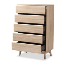 Mirren Light Oak 5 Drawer Chest Brown/Dark Gray - Baxton Studio -Urban Dwell Gear Outlet Store GUEST 40695f3a 3ce1 4bf7 9207 61e59ee24e42