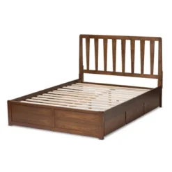 Queen Raurey Modern And Contemporary Walnut Finished Storage Platform Bed Brown - Baxton Studio -Urban Dwell Gear Outlet Store GUEST 40cdc676 bb2c 4a74 87cb be3a54d44ed2