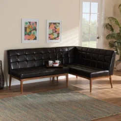2pc Sanford Wood Dining Nook Banquette Set Brown - Baxton Studio -Urban Dwell Gear Outlet Store GUEST 410b7c07 9b18 48bf b77b 597f5db0fd90