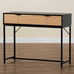 Jacinth Two-Tone Wood And Metal 2 Drawer Console Table Black/Natural Brown - Baxton Studio 15 Jacinth Two-Tone Wood And Metal 2 Drawer Console Table Black/Natural Brown - Baxton Studio -Urban Dwell Gear Outlet Store GUEST 4145ef6e 870d 4539 b6d7 61238c6c94e5