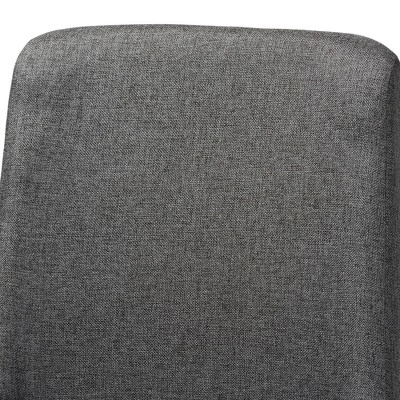 Set Of 4 Pernille Fabric Upholstered Walnut Finished Dining Chairs Gray/Walnut - Baxton Studio 1 Set Of 4 Pernille Fabric Upholstered Walnut Finished Dining Chairs Gray/Walnut - Baxton Studio