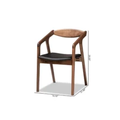 2pc Harland Faux Leather Upholstered And Wood Dining Chair Set - Baxton Studio -Urban Dwell Gear Outlet Store GUEST 4273023a 39de 4685 a627 5d3c751f73c8