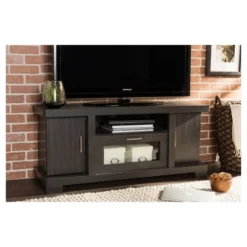 Viveka 2 Door TV Stand For TVs Up To 46" Dark Brown - Baxton Studio -Urban Dwell Gear Outlet Store GUEST 435f20e8 d4e6 41fd b45b 75af7babf10c