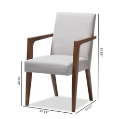 Set Of 2 Andrea Mid - Century Modern Upholstered Wooden Armchair - Grayish Beige - Baxton Studio 7 Set Of 2 Andrea Mid - Century Modern Upholstered Wooden Armchair - Grayish Beige - Baxton Studio -Urban Dwell Gear Outlet Store GUEST 43740384 f110 46a3 b208 6fc053f7c0da