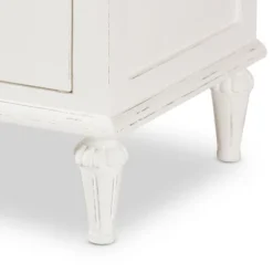 Venezia French - Inspired Rustic Washed Wood 3 - Drawer Nightstand - White - Baxton Studio -Urban Dwell Gear Outlet Store GUEST 4424f9ff 3849 4109 99c0 ce6d7ef88e80