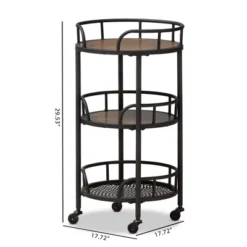 Bristol Rustic Industrial Style Metal And Wood Mobile Serving Cart - Brown - Baxton Studio -Urban Dwell Gear Outlet Store GUEST 44379d6c 42a7 43ee 885d 6a775d8c3823