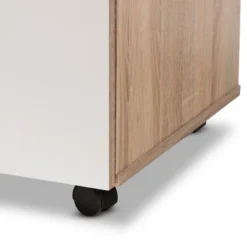 Charmain Modern And Contemporary Light Oak And Finish Kitchen Cabinet White/Brown - Baxton Studio -Urban Dwell Gear Outlet Store GUEST 447d00dd fa17 4878 8206 e5dfb707a395