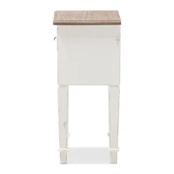 Dauphine 1 Drawer Provincial Style Oak And Distressed Finish Wood Nightstand White - Baxton Studio 9 Dauphine 1 Drawer Provincial Style Oak And Distressed Finish Wood Nightstand White - Baxton Studio -Urban Dwell Gear Outlet Store GUEST 45020025 12f0 4b70 ac71 5624202745ec