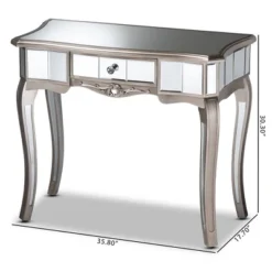 Elgin Brushed Wood And Mirrored Glass 1 Drawer Console Table Silver/Mirror - Baxton Studio 13 Elgin Brushed Wood And Mirrored Glass 1 Drawer Console Table Silver/Mirror - Baxton Studio -Urban Dwell Gear Outlet Store GUEST 4527e58a 4b92 491b 9078 30a29aea7539