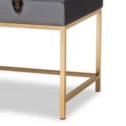 Aliana Velvet Fabric And Metal Large Ottoman Gold - Baxton Studio -Urban Dwell Gear Outlet Store GUEST 45287178 e97b 491c b2d6 030fb3879db7