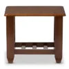 Larissa Modern Classic Mission Style Living Room Occasional End Table - Cherry Brown - Baxton Studio