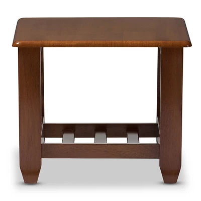 Larissa Modern Classic Mission Style Living Room Occasional End Table - Cherry Brown - Baxton Studio 1 Larissa Modern Classic Mission Style Living Room Occasional End Table - Cherry Brown - Baxton Studio