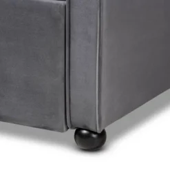 Freda Velvet Fabric Upholstered Button Tufted Daybed With Trundle - Baxton Studio -Urban Dwell Gear Outlet Store GUEST 46c0f85e 9491 4fd8 8ebc 126c85282a73