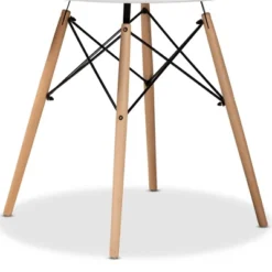 Varen Plastic And Wood Dining Table White/Oak Brown/Black - Baxton Studio -Urban Dwell Gear Outlet Store GUEST 475a1b19 ddd7 4873 a77d be75ee0a7603