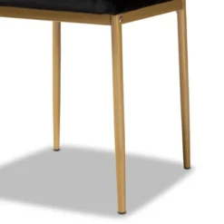 4pc Armand Velvet Fabric Upholstered And Metal Dining Chair Set - Baxton Studio -Urban Dwell Gear Outlet Store GUEST 476c83e1 c2b2 4329 9ee2 a6a2862382df