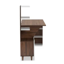 Tobias Two-Tone Wood Storage Computer Desk With Shelves Walnut - Baxton Studio -Urban Dwell Gear Outlet Store GUEST 477bc311 fe51 4ede aac7 6ffa1c85000f