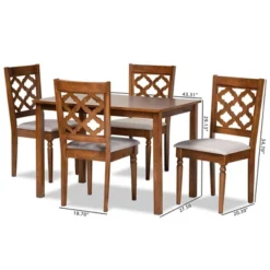 5pc Ramiro Wood Dining Set Gray/Walnut/Brown - Baxton Studio 15 5pc Ramiro Wood Dining Set Gray/Walnut/Brown - Baxton Studio -Urban Dwell Gear Outlet Store GUEST 47bb6038 6f65 4826 8f45 257e5e1dcf18
