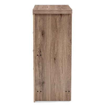 Laverne Modern And Contemporary Oak Finished 4 Drawer Chest Brown - Baxton Studio 2 Laverne Modern And Contemporary Oak Finished 4 Drawer Chest Brown - Baxton Studio - Image 2