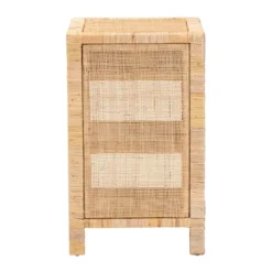 Bella Mahogany Wood And Natural Rattan 1 Drawer Nightstand Natural Brown - Baxton Studio -Urban Dwell Gear Outlet Store GUEST 49b1c87e 261b 4c36 b41c 1c2be230f9ee