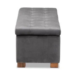 Roanoke Velvet Upholstered Grid Tufted Storage Ottoman Bench - Baxton Studio -Urban Dwell Gear Outlet Store GUEST 4a3e62bd 3491 46a5 949b 0f1861e3881f