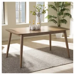 Edna Mid-Century Modern French Oak Light Brown Finishing Wood Dining Table - Baxton Studio -Urban Dwell Gear Outlet Store GUEST 4a598ea0 039c 464d aa2a 07b62e98abc7