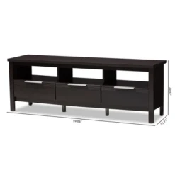 Elaine Modern And Contemporary Finished TV Stand For TVs Up To 60" Dark Brown - Baxton Studio -Urban Dwell Gear Outlet Store GUEST 4b053413 695e 4d61 9b04 469d6ab5ddbf
