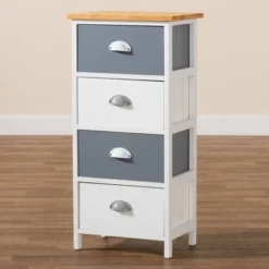 Calra Wood 4 Drawer Storage Unit Oak Brown - Baxton Studio -Urban Dwell Gear Outlet Store GUEST 4b85d05b a277 45c7 a913 79f84da19cbf