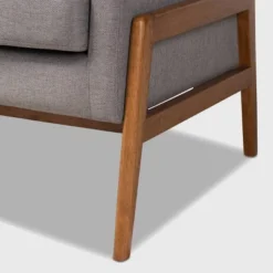Perris Upholstered Wood Sofa Light Gray/Walnut - Baxton Studio -Urban Dwell Gear Outlet Store GUEST 4c346d02 a23f 4c44 8de8 50f7c223f337