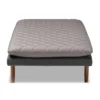 Twin Two Marit Tone Upholstered Wood Daybed Gray/Walnut - Baxton Studio